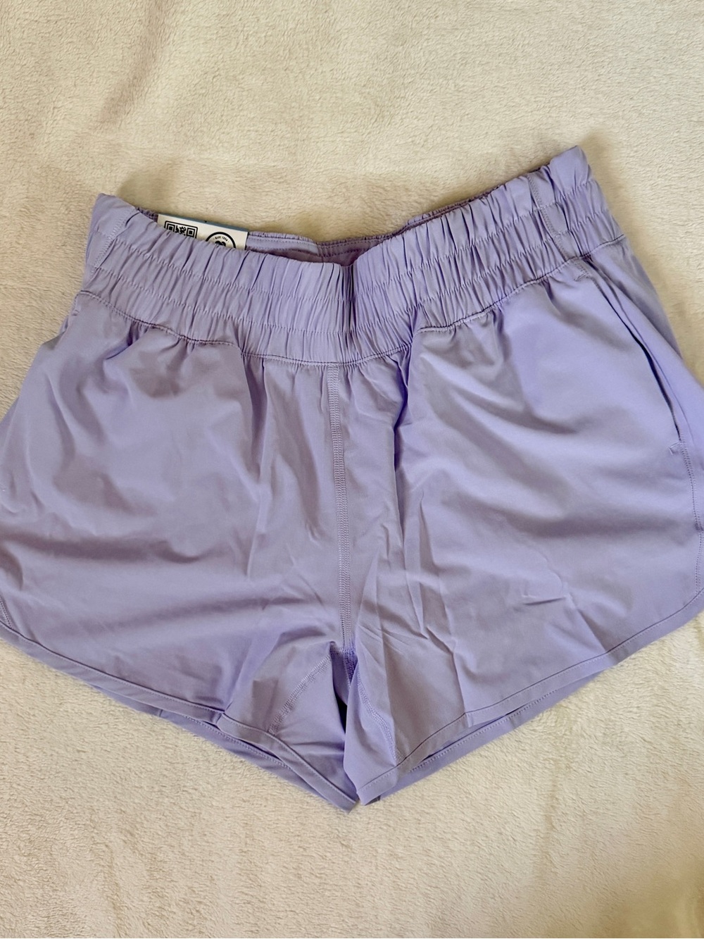 NWT Women’s Lavender Athletic Shorts with Elastic Waistband